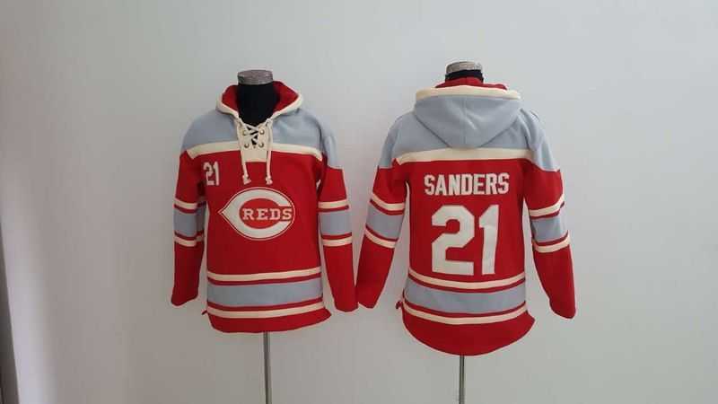 Cincinnati Reds #21 Reggie Sanders Red Sawyer Hooded Sweatshirt Baseball Hoodie,We sell and wholesale Cincinnati Reds #21 Reggie Sanders Red Sawyer Hooded Sweatshirt Baseball Hoodie on line form chian!